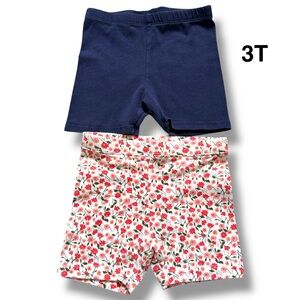 Toddler Girl Navy & Floral Print Cartwheel Shorts Size 3T